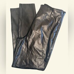 Abercrombie & Fitch Black Faux Leather Pants